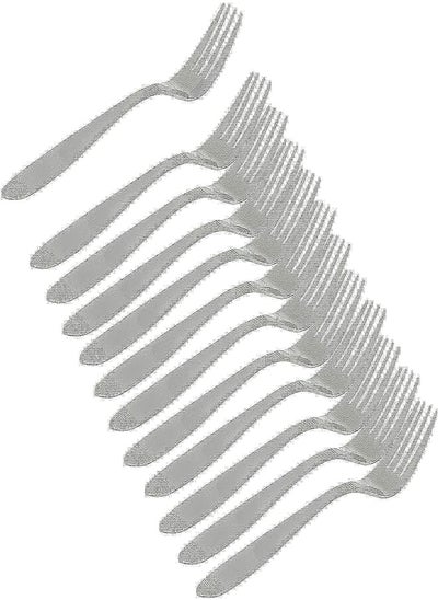 Buy Set Of 12 Pieces Stainless Steel Forks - Silver in Egypt