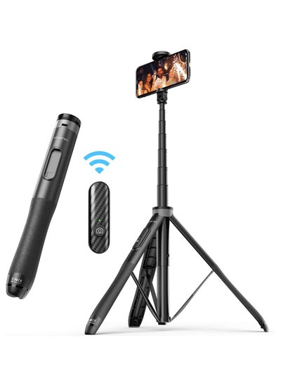 Buy Selfie Stick Tripod  All in One Extendable Phone Tripod Stand with Bluetooth Remote 360° Rotation for iPhone and Android Phone Selfies  Video Recording  Vlogging  Live Streaming   Black in Saudi Arabia