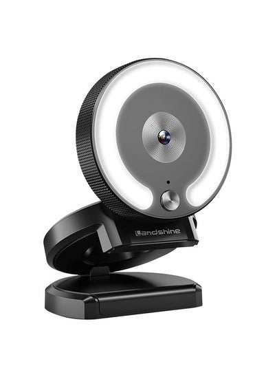 Buy Landshine 90 Degree Wide-angle 2K USB Autofocus Computer Live Beauty HD Camera with Ring Light in Saudi Arabia