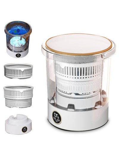 Buy Folding Bucket Washing Shoes Machine Portable Turbine Washer in Saudi Arabia