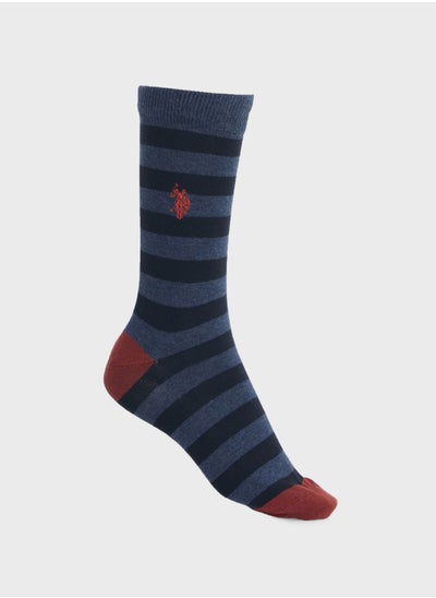 اشتري Logo Print Crew Socks في الامارات