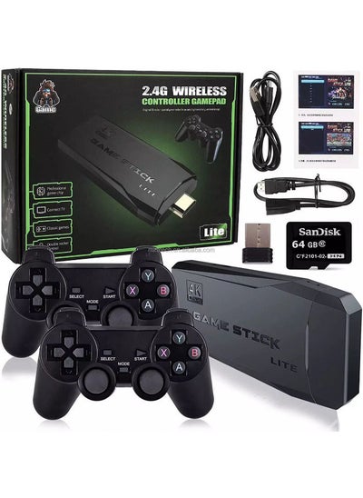 Buy Wireless Retro Game Console, Plug and Play Video Game Stick Built in 10000+ Games,9 Classic Emulators, 4K High-Definition HDMI Output for TV with Dual 2.4G Wireless Controllers in UAE