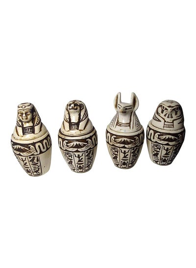 اشتري Set Of 4 Egyptian Ancient Canopic Jars Canopy Jar Organs Storage Statue Statues Pharaoh Pharaohs Collection Collectable Mythology Decor Souvenir Handmade Antique Hieroglyphics Decoration Hieroglyphic. في مصر