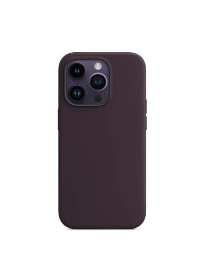 اشتري iPhone 14 Pro Case, Protective Back Cover Liquid Silicone with Magsafe Case for iPhone 14 Pro Elderberry Purple 6.1" في الامارات