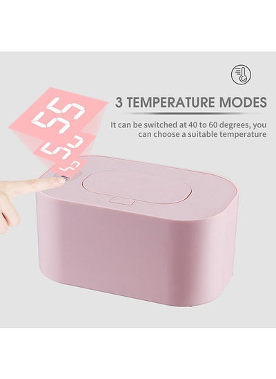 اشتري USB Baby Wet Wipe Warmer 3 Temperature Modes Diaper Wipe Warmer 10W Constant Temperature Large Capacity Portable Baby Wet Wipe Warmer Dispenser في السعودية