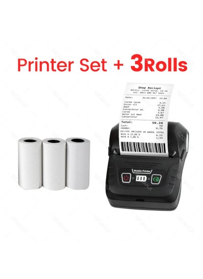 Buy Smart Mini Portable Bluetooth Receipt Printer 58mm 2 inch Wireless Thermal Printer Bill Maker Supermarkets Cash Ticket Machine PC in Saudi Arabia