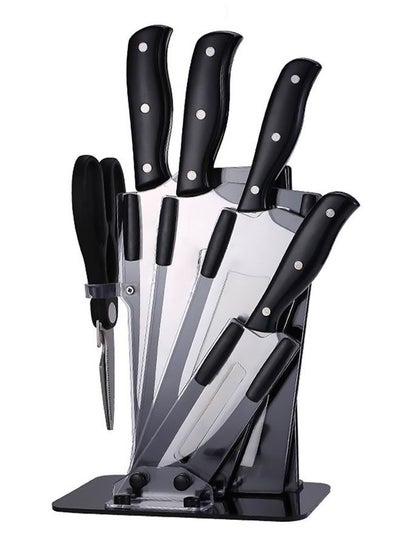 Buy 5-Piece Kitchen Knife Set With Stand  YG-605 Silver/Black in Saudi Arabia