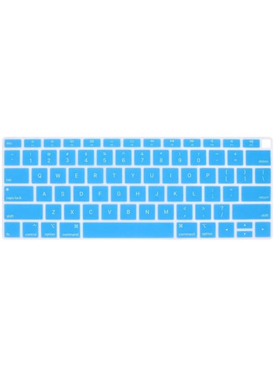 Buy US Layout English Keyboard Cover for MacBook New Air 13 Inch with Retina Display and Touch ID Model A1932 Release 2018/2019 Aqua Blue in UAE