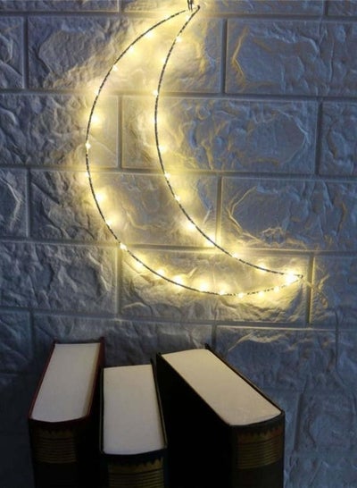 Buy HILALFUL Decorative LED Light | Crescent Shaped | For Living Room, Bedroom, Indoor, Outdoor | Waterproof Patio Light | For Home Decoration in Ramadan, Eid, Wedding | Battery Operated | Islamic Gift in UAE