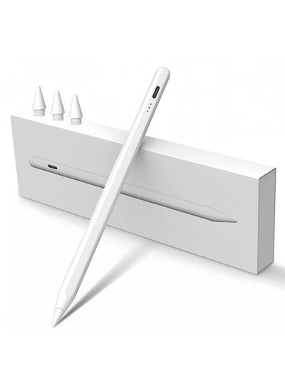 Buy Stylus Pen for iPad W/Palm Rejection Tilt Sensitivity,13 Mins Fully Charged,MEKO Active Touch Screen Apple Pencil Compatible W/iPad 6/7/8/9/10,iPad Pro12.9&11",iPad Air3/4/5,iPad mini5/6(1Pack+3Nibs) in Saudi Arabia