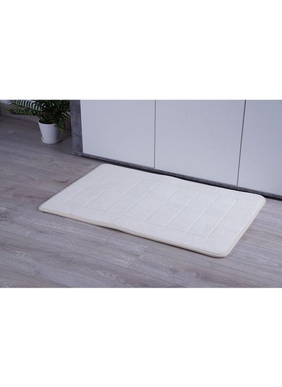 اشتري Luxe Velvet Memory Foam Bathmat 60x90cm-cream في الامارات