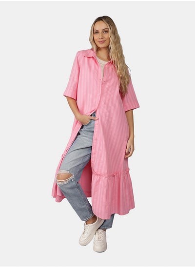 Buy AE Ruffle Shirt Midi Dress in Egypt