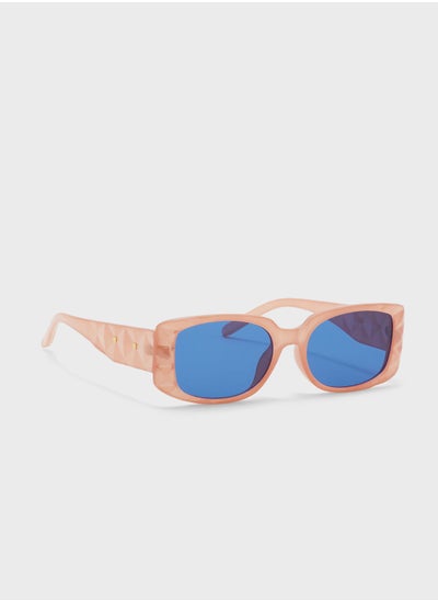 اشتري Textured Arm Rectangular Sunglasses في الامارات