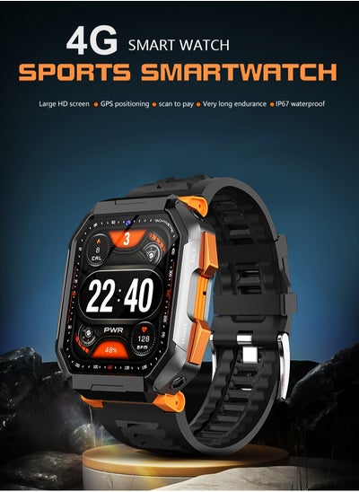 Buy 4G SIM Smart Watch 1.96 inch Display Support Google store download application Built In Wifi GPS Bluetooth Fitness Tracker in Saudi Arabia