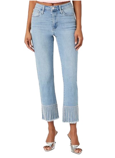 Buy Rhinestone Fringe Ankle Jeans in Egypt