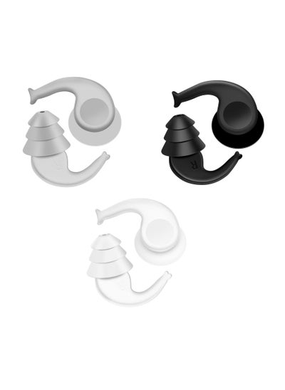 Buy 3 Pair Ear Plugs for Sleep, Soft Silicone Earplugs Noise Cancelling Ear Plugs Reusable Ear Plug for Sleeping Waterproof Ear Tips Sound Reduction Earbuds for Travel Shooting Motorcycle Concert Swimming in UAE