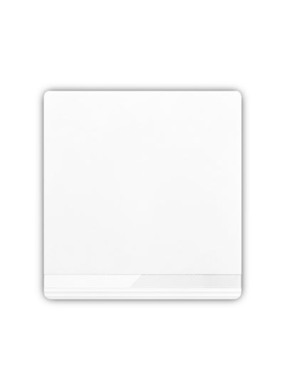 اشتري Ultimate Screwless Flat Plate - Single 1 Gang Blank Plate - 3x3" Matte White/Ivory Finish في الامارات