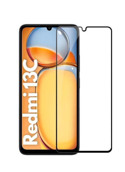 Buy Full Glass Screen Protector For Xiaomi Redmi 13C Black Frame in Egypt