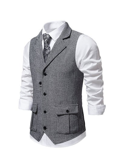 اشتري New Retro Lapel Suit Vest في السعودية