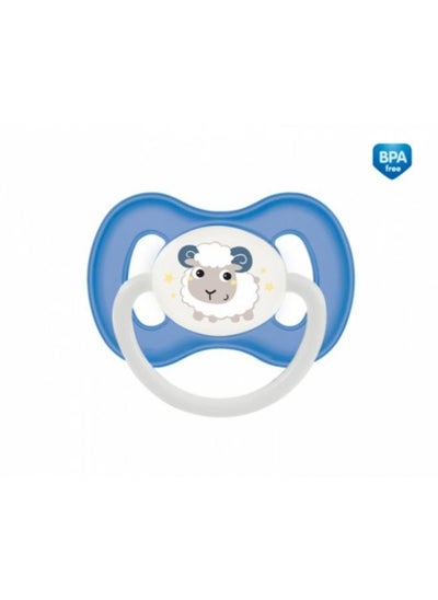 Buy Silicone Symmetric Soother 0-6m BUNNY&COMPANY with cap BLUE in Egypt