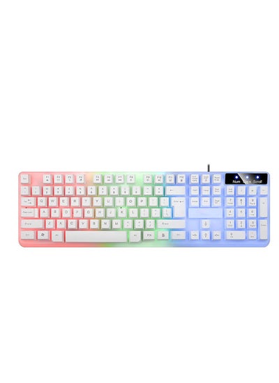 Buy Borealis Gaming Rainbow Backlit 7 Color Mixing Light Effect 104 Keys Arabic And English Keyboard in Egypt