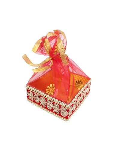 اشتري Elegant Red and Gold Gift Box 15 cm في الامارات