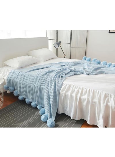 Buy 100% Cotton Fashionable Super Soft Throw Blanket, Air Conditioning Blanket in Saudi Arabia