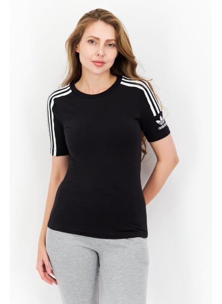 Buy Women Sportswear Fit Short Sleeve Training T-Shirt, Black in UAE