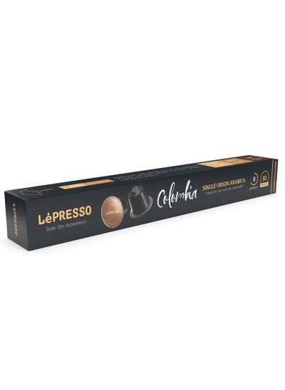 Buy Aluminum capsules for Nespresso 100% Arabica 10pc - Colombia origin blend in UAE