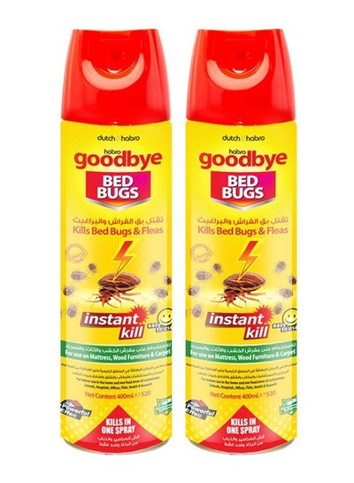 Buy Instant Kills Bed Bugs & Fleas Spray - 400ml Pack of 2 in UAE