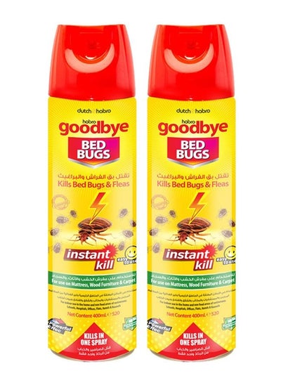 Buy Instant Kills Bed Bugs & Fleas Spray - 400ml Pack of 2 in UAE