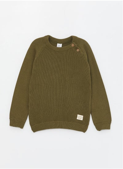 Buy Crew Neck Long Sleeve Knitwear Baby Boy Sweater in Egypt