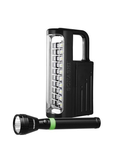 Buy Rechargeable LED Lantern & LED Torch Combo SEL-3355 Black in UAE