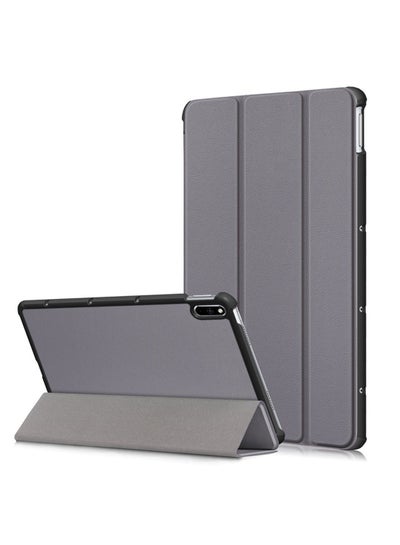 Buy Leather Tablet Case For Huawei Matepad 10.4 Inch With Smart Sleep/Wake (Grey) Grey in Saudi Arabia