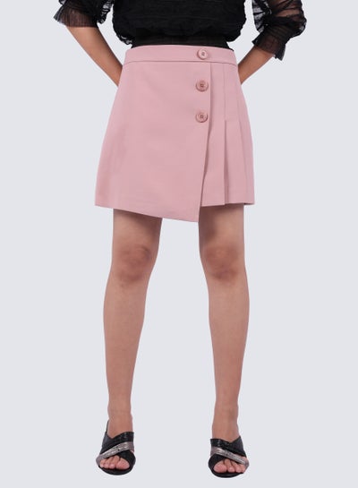 Buy Choice Livorno Pleated Mini Skirt in Pale ling flower in UAE