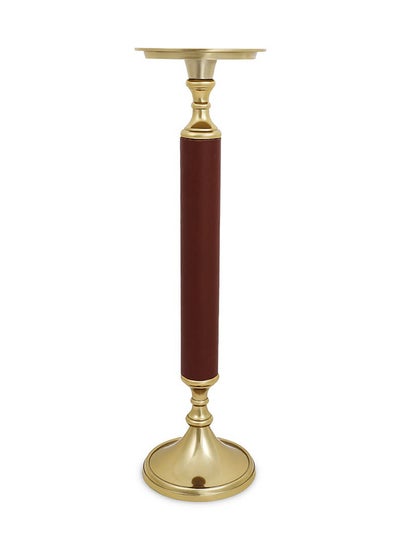 اشتري Owen Candle Holder, Gold & Brown - 13x45.5 cm في الامارات