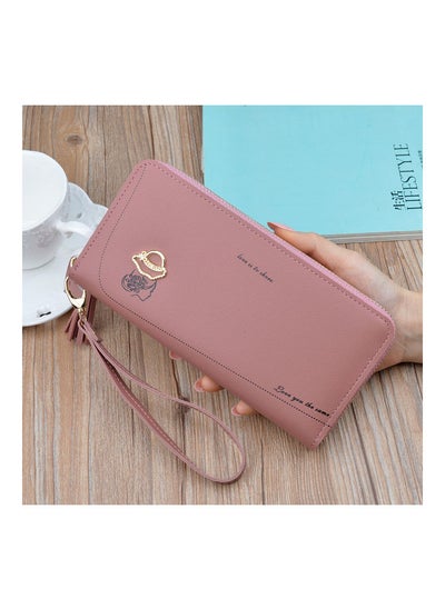 Buy Zip Around Wallet Pink in UAE