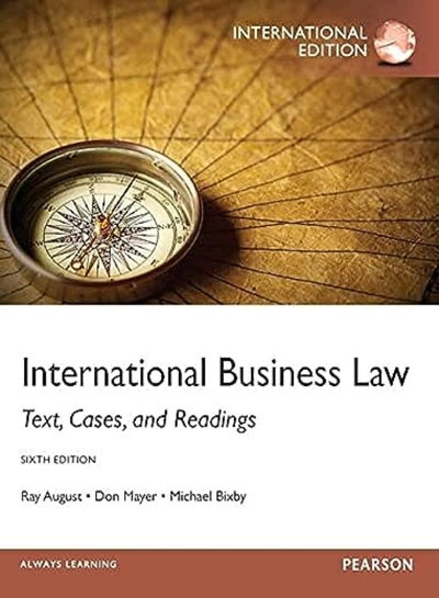 Buy International Business Law International Edition by Mayer, Don - August, Ray - Bixby, Michael Paperback in UAE