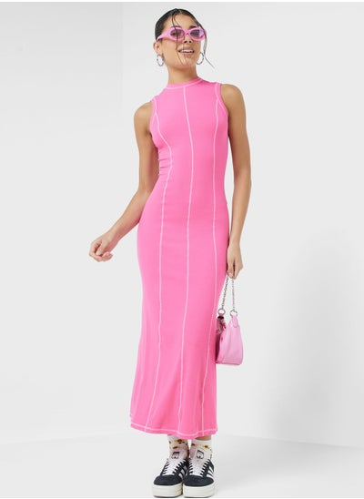 Buy Contrast Detail Maxi Dress in Saudi Arabia