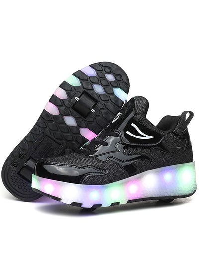 Buy LED Roller Shoes USB Charging Led Light Up Shoes Skates Shoes for Kids Boys Girls in Saudi Arabia