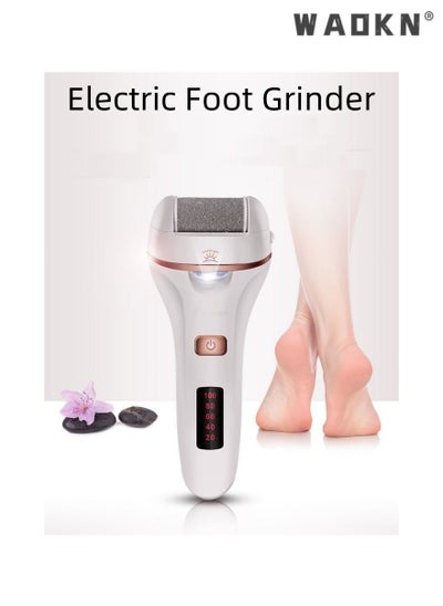 Buy Professional Electric Foot Grinder Rechargeable, Portable Electronic Foot File Pedicure Tools, Electric Callus Remover Kit, Perfect for Dead, Hard, Cracked Dry Skin, Ideal Gift for Feet Care in Saudi Arabia