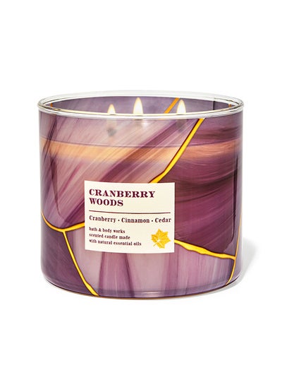 Buy Cranberry Woods 3-Wick Candle in UAE