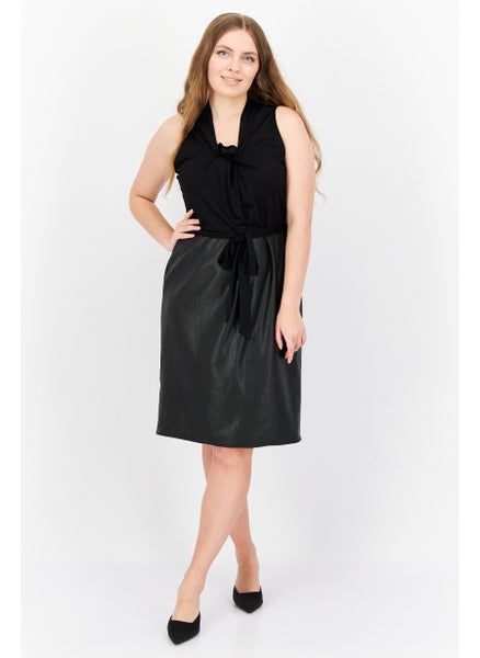 اشتري Women Solid Sheath Dress, Black في الامارات