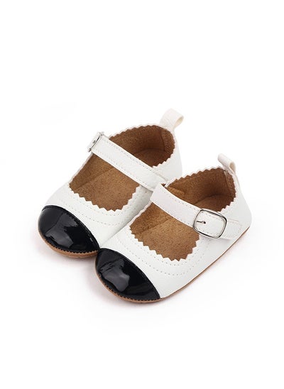 Buy Baby Allover Floral Print Ruffle Velcro Prewalker Shoes in Saudi Arabia