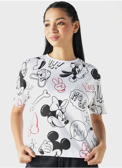 Buy Mickey Mouse Printed T-Shirt in Saudi Arabia