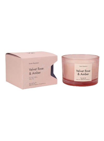 Buy Dash Velvet Rose & Amber Jar Candle, Pink & White - 292 gm in UAE