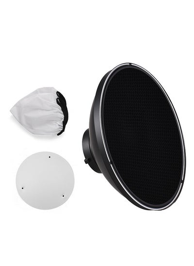 Buy 30cm/11.8in Standard Reflector Beauty Dish Bowens Mount with White Diffuser Reflector Honeycomb Grid for Studio Portrait Photography Strobe Flash Light in Saudi Arabia