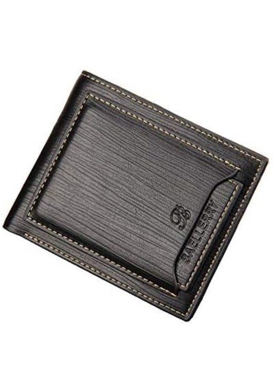 Buy Mens Leather Slim Bifold Wallet ID Window Credid Card Sim Card Billfold Purse Clutch in Saudi Arabia