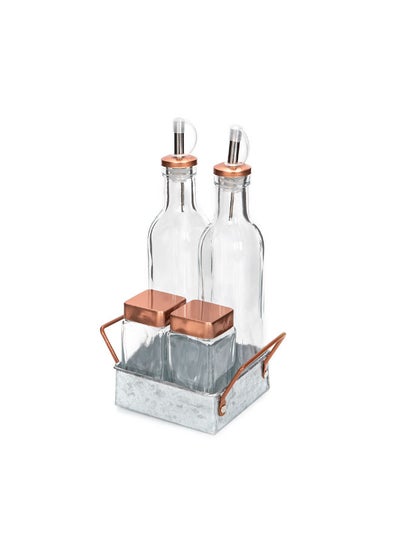 Buy 4Pcs Salad Cruet W/Metal Stand in Saudi Arabia