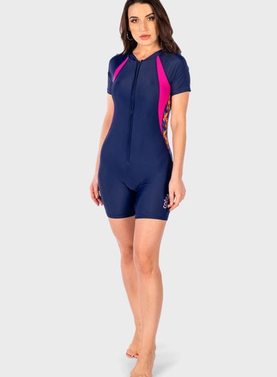 Buy Zip Detail Swimsuit in UAE